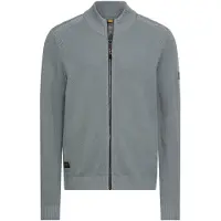 Camel active Strickjacke mit Reißverschluss und Stehkragen