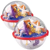 Playtastic 2er-Set Bausätze Kugellabyrinth, 17 cm Durchmesser, 118 Hindernisse