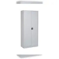 Ceha Flügeltüren- und Stahlschrank Classic 180 x 80 x 38 cm mit Türen in RAL7035 (lichtgrau)