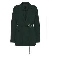 Zero Longblazer strukturiert mit Bindedetail in Green Forest | Gr.: 40