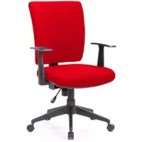 Dmora Bürostuhl Dlom, Chefsessel mit Armlehnen, Ergonomischer Bürositz, 61x65h98/108 cm, Rot