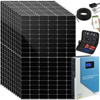 DAH Solar Solar-Hybrid-Inverter mit 12x 440-W-Solarmodulen, WLAN, Anschluss-Set