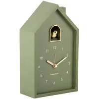 Karlsson - Wecker Modern Cuckoo Oro - Grün - 15x11.5x20cm