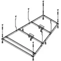Hoesch Spezial-Untergestell für Trapezbadewanne 1500 x 1000 mm links - 120902