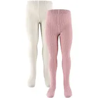 Minymo Strumpfhosen - 2er-Pack - Rib - Ash Rose - - 104/110 - Strumpfhosen