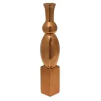 Casa Padrino Designer Deko Vase in Rotgold H 30 cm, Breite 7 cm