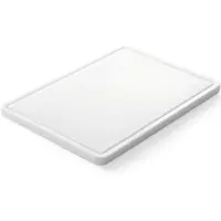 Hendi Universal-Schneidbrett mit Rille,, Weiss, 355x250x(H)15mm