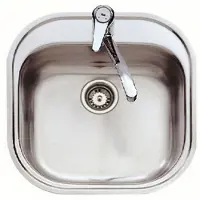 Teka Stylo 1C, Aufsatzwanne, Quadratisch, Edelstahl, Edelstahl, 1 Becken, Quadratisch