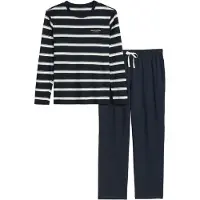 Marc O'Polo Marc OPolo Schlafanzug "Mix N Match Cotton" 2 tlg. mit langen Ärmeln, Rundhalsausschnitt und Streifen