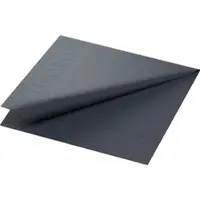 Duni Zelltuchservietten 33x33 cm, 3-lagig, schwarz - 1/4 Falz Qualität | Packung (250 Servietten)