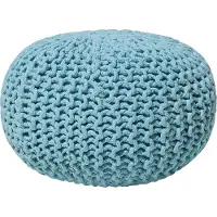 Beliani Pouf 40 x 25 cm hellblau CONRAD