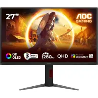 AOC G4 Q27G4ZD, 67,3 cm (26.5"), 2560 x 1440 Pixel, Quad HD, QD-OLED, 0,03 ms, Schwarz, Rot