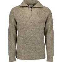 No-excess Pullover Wing Collar Half Zip Soft Woolblend Sand Größe: 3XL | Pullover Outlet | Herren | Braun
