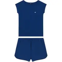 Emporio Armani für Damen. EW000495_AF19023 Alltagspyjama marineblau (S), Heimtextilien, Baumwolle, Kurzarm