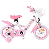 Volare Hello Kitty Kinderfahrrad - Mädchen - 12 Zoll - Rosa - Zwei Handbremsen