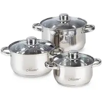Maestro Set große Töpfe 6-teilig (3,0l, 4,0l, 5,0l) MR-2020-6XL
