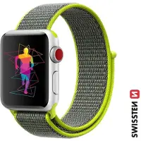 Swissten Nylon Band for Apple Watch 38/40/41 mm Shiny Green