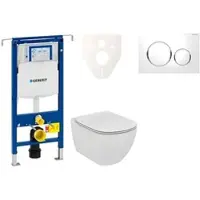 Ideal standard Geberit Wand-WC Set für Vorwandmontage + Tesi WC 111.355.00.5NF4
