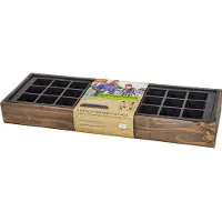 Siena Garden Anzuchtvollholzkiste mit Topfplatte, grau, Holz/Kunststoff