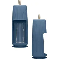 Flowell Wasserfilter inkl. 3 Kartuschen/ Kannenfiltersystem, Farbe:Muted Blue