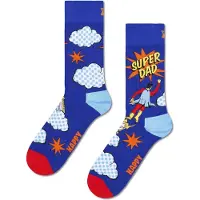 Happy socks Socken 1er-Pack Flying Super Dad Sock Unisex Gift Set Blue-Schuhgröße 41 - 46