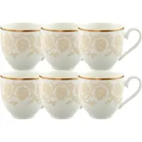 Villeroy & Boch Vorteilset 6 Stück Ivoire Mokka-/Espressoobertasse Premium Bone Porcelain beige 1043901420
