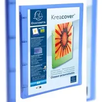 Exacompta 519699E 20x Ringbuch aus PP 500μ, 4 Ringe 15mm, Rücken 20mm, 32x25cm für DIN A4, Chromaline Kreacover - Farben sortiert