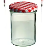 MamboCat 24er Set Sturzglas 435 ml Marmeladenglas Einmachglas Einweckglas To 82 rot karierter Deckel incl. Diamant-Zucker Gelierzauber Rezeptheft