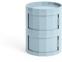 HAY Facet Cabinet 20 Beistellschrank, hellblau, ABS - , Facet Cabinet 20, Blau, für Wohnzimmer, Kunststoff, Modern