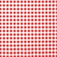 Home Fashion , Karo red, Lunch-Servietten aufgefaltetes Maß 33 cm x 33 cm, im Viertelfalz, 20 Stück pro Pack, 12 Pack pro Karton