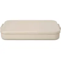 Brabantia Brotdose Make & Take Brotbox - Flach - Kunststoff - Geeignet für Max. 4 Belegte Brote - Soft Beige