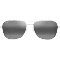 Maui jim MJ0675S Herren-Sonnenbrille Vollrand Quadratisch Metall-Gestell, silber