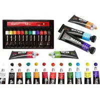 Leantoys Ein Set Acrylfarben in einer Tube mit 12 Farben