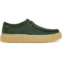 Clarks Schuhe Torhill mit gerippter Laufsohle 3001H Green Textile 40