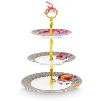 Pip studio Tortenplatte Home Etagere 3/Etagen Blooming Tales Fantasy Khaki