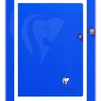Clairefontaine 10x Heft A4 Mimesys, 24 Blatt 90g, französische Lineatur Seyès, Einband aus Polypropylen - Marineblau 322101C
