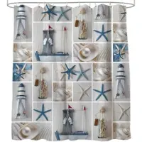 Sanilo Duschvorhang, Polyester, Meeresbrise - beige