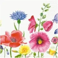 Duni Tissue-Serviette 33 x 33 cm Flowy Meadow 3-lagig, 500 Stk/Krt (10 x 50 Stk)