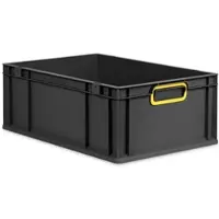 Proregal Eurobox Nextgen Color HxBxT 22x40x60cm 44 Liter Griffe Gelb Geschlossen Schwarz Eurobehälter Transportbox Transportbehälter