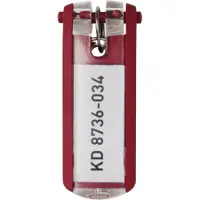Durable Nøgleskilte til Durable Keybox rød 65x25mm - (6 stk.)