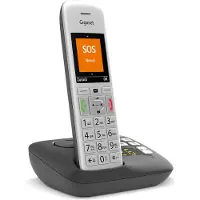 Gigaset E390A - Schnurlostelefon - Anrufbeantworter mit Rufnummernanzeige - ECO DECTGAP - Silver Black