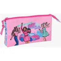 Barbie Dreifach-Federmäppchen, Blau/Pink
