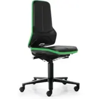 BIMOS Arbeitsstuhl ESD Neon 2, grün Sitzhöhe 450-620 mm mit Rollen, ohne Polster
