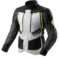Rebelhorn Hardy 3.0 wasserdichte Motorrad Textiljacke, schwarz/grau/gelb, M