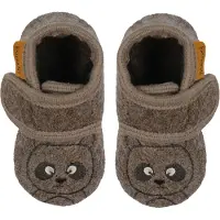 En fant Hausschuhe - Wolle - Chocolate Brown m. Bär - - 23/24 - Hausschuhe