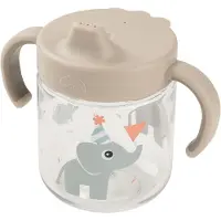 Done by Deer - Schnabelbecher mit 2 Griffen - Celebration Sand - Ø 7,5 x H 11 cm