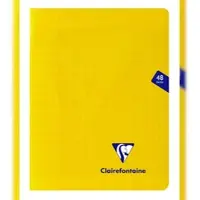 Clairefontaine 10x Heft Mimesys, 17x22 cm, 24 Blatt 90g, französische Lineatur Seyès, Einband aus Polypropylen - Gelb 343751C