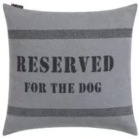 David Fussenegger Kissenhülle Nova 'reserved for the dog' 50 x 50 cm Dunkelgrau