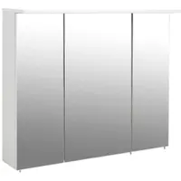 Schildmeyer Spiegelschrank »Profil«, BxHxT: 90 x 71 x 16 cm, 3-türig, weiß - weiss
