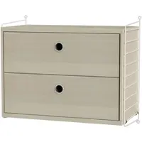 String Nachttisch Hängeschrank Esche/Weiß